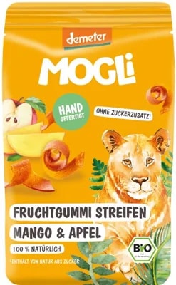 Mogli BIO Ovocné pásky s mangem a jablkem s certifikací Demeter