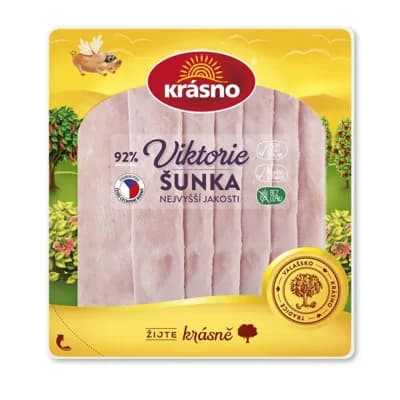 Krásno Viktorie Šunka nejvyšší jakosti krájená (92% masa)