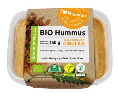 I love hummus BIO s karamelizovanou cibulkou