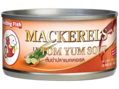 Smiling Fish Kousky makrely v polévce Tom Yum