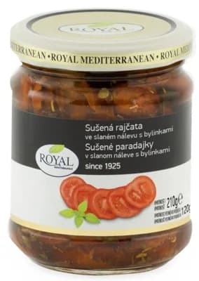 Royal Sušená rajčata ve slaném nálevu s bylinkami