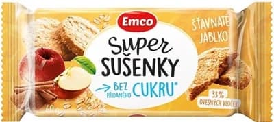 Emco Super sušenky bez přidaného cukru šťavnaté jablko