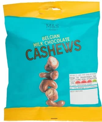 Marks & Spencer Karamelizované kešu ořechy v mléčné čokoládě