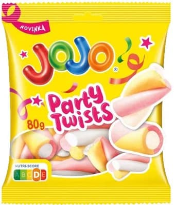 Jojo PartyTwist Pěnové bonbóny s příchutí zmrzliny, broskví a borůvek