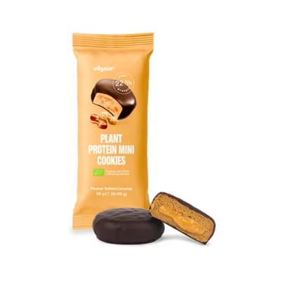 Vilgain Plant Protein Mini Cookies BIO – Arašídy se slaným karamelem (2 x )