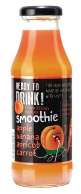 Ready to drink! Smoothie Jablko, banán, meruňka, mrkev