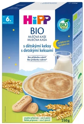 HiPP BIO Kaše na dobrou noc s dětskými keksy