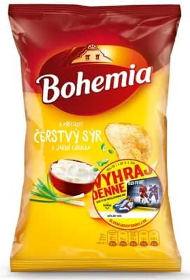 Bohemia Chips Čerstvý sýr a Jarní cibulka