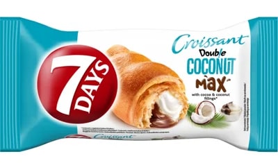 7 Days Croissant Double s kakaovou a kokosovou náplní