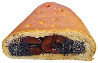 Alrichovo pekařství Závin mák švestka, půlený