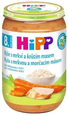 HiPP BIO Rýže s mrkví a krůtím masem