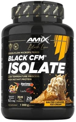 Amix BLACK Line Black CFM Isolate - slaný karamel/zmrzlina