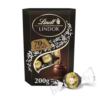 Lindt Bonboniéra Lindor pralinky Hořká čokoláda 70%