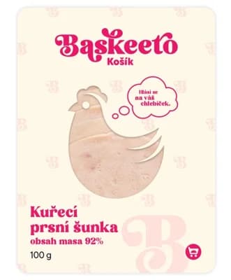 Baskeeto Kuřecí šunka nejvyšší jakosti (92% masa)