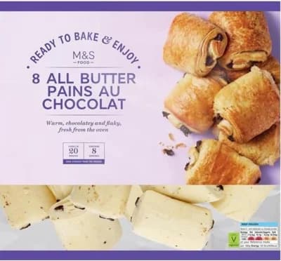 Marks & Spencer Francouzské rolky z listového těsta s čokoládou