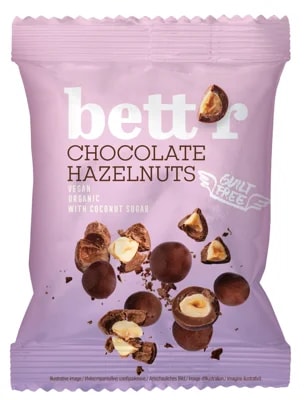 Bett'r BIO Lískové oříšky v čokoládě