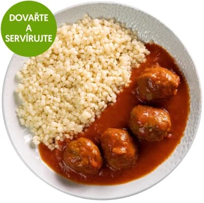 Masové koule s rajčatovou omáčkou a tarhoňou od Petra Bureše