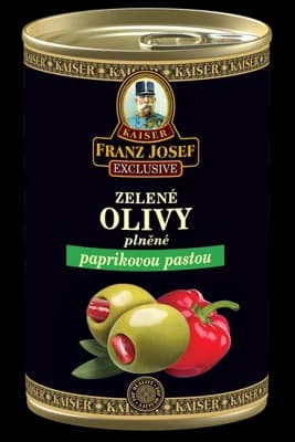 Franz Josef Kaiser Zelené olivy ve slaném nálevu s pálivou paprikovou pastou