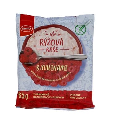 Semix Rýžová kaše malinová bez lepku SÁČEK