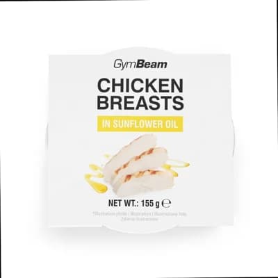 GymBeam Kuřecí prsa ve slunečnicovém oleji