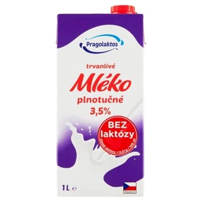 PRAGOLAKTOS Mléko trvanlivé 3,5 % bez laktózy