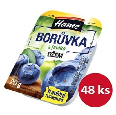 Hamé Džem borůvka & jablko balení 48x20g