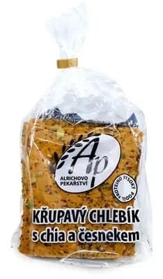 Alrichovo pekařství Křupavý chlebík s chia a česnekem