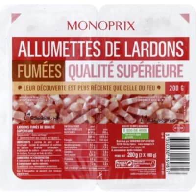 Monoprix Uzené slaninové kousky