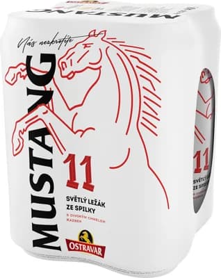 Ostravar Mustang plech (4×0,5 l)