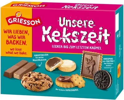 Griesson Sušenky s mléčnou a hořkou čokoládou