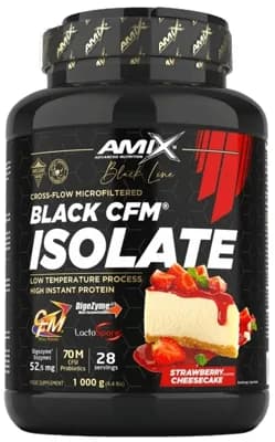 Amix BLACK Line Black CFM Isolate - jahodový cheesecake