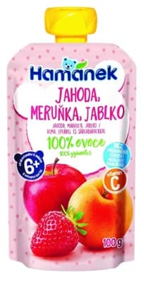 Hamánek Ovocná kapsička jahoda, meruňka a jablko