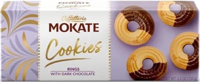 Mokate Rings sušenky s tmavou čokoládou