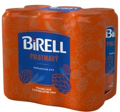 Birell Polotmavý 6×0,5 l plech