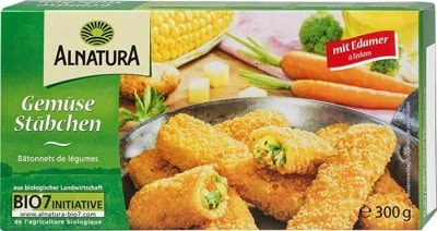 ALNATURA BIO Zeleninové tyčinky s eidamem obalované