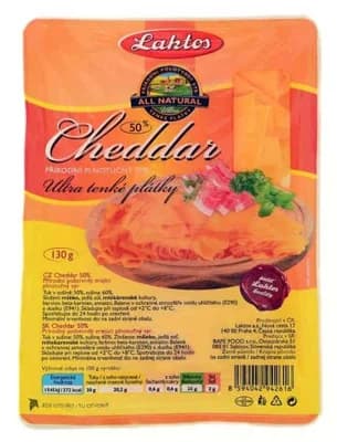 Laktos Ultra tenké plátky sýr cheddar 50%