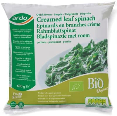 Ardo BIO Listový špenát se smetanou