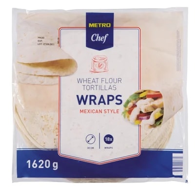 Metro Chef Tortillas Wraps Mexican Style 18x30cm