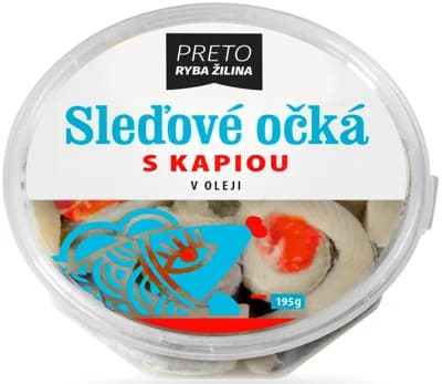 Preto Ryba Žilina Sleďová očka v oleji s kapií