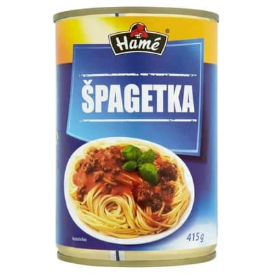 Hamé Špagetka masová směs hotové jídlo