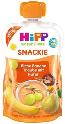 HiPP BIO Snackie Hruška-Banán-Bílé hrozno-Oves
