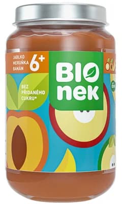 BIOnek BIO Ovocný příkrm jablko, meruňka a banán