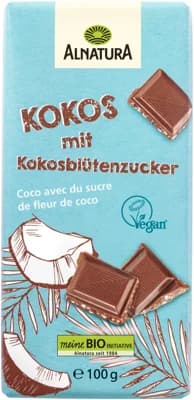 Alnatura BIO Veganská čokoláda s kokosovým cukrem a kousky kokosu