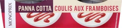 Monoprix Panna Cotta s malinami (2x 120 g)