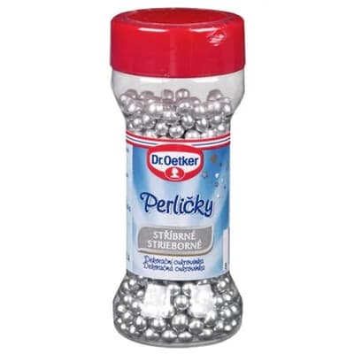 Dr. Oetker Kuličky dekorační bílé/stříbrné 6 x