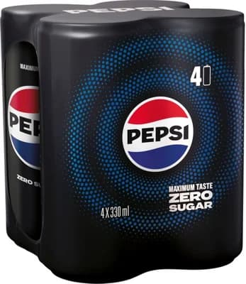 Pepsi zero sugar plech, multipack 4x330ml