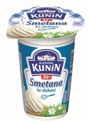 Mlékárna Kunín Smetana ke šlehání 31%
