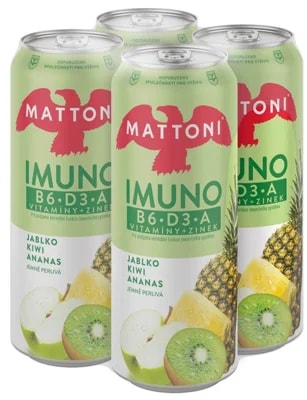 Mattoni Imuno Jablko, kiwi a ananas 4x500ml, plech