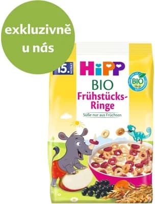 HiPP BIO Obilno-ovocné kroužky k snídani