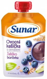 Sunar Kapsička ovocná kašička borůvka, jablko a ovesné vločky